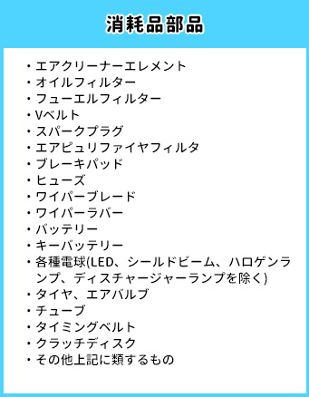 消耗品部品